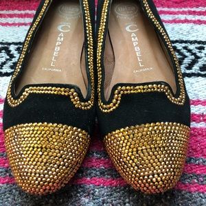 Jeffrey Campbell Copper Jeweled Flats